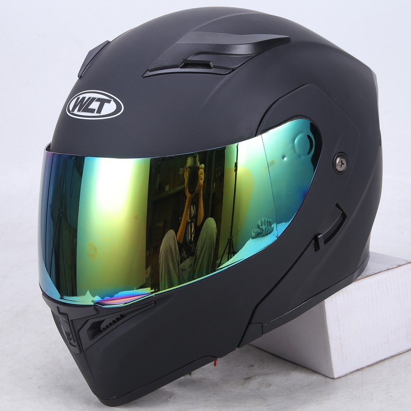 OUMURS Full Face Helmet DOT Certified Modular Dual Visor Flip