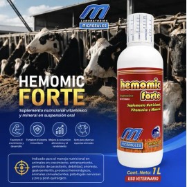 Hemomic Forte 1l Nutrición Equinos Animal Vitamina Mineral
