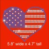 Unbranded 5.8" RED WHITE BLUE rhinestone iron-on transfer July 4