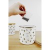 Purely Home Scattered Bees Herbal Tea Canister - White Metal