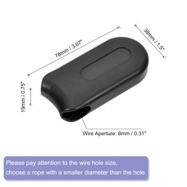 sourcing map 4Pcs Blind Cord Weight, 78mm Curtain Blinds Handles Plastic Pull String Pendants for Window Shutter Vertical Roller Blinds Accessories, Black