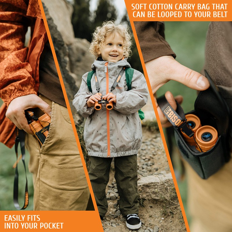 BeBison Binoculars for Kids - 8x21 High Resolution Real Optics