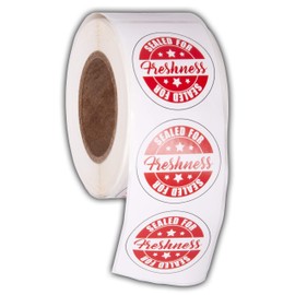 Food Delivery Tamper Evident Sealed for Freshness Labels - 500 Adhesive Stickers for Safe Food delivery (1.875" X 6" Strips)