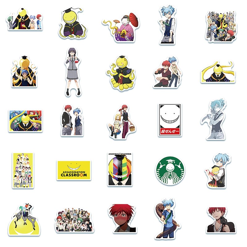 50 pieces for assassination classroom sticker set anime for assassination