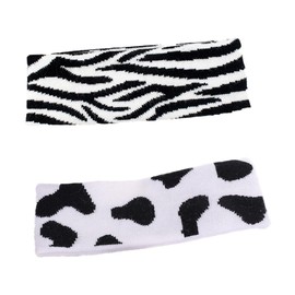 Healeved Retro Zebra Stripe Headband Comfortable Headscarf Set for Adults Youth Boys and Girls Stylish Hair Accessory