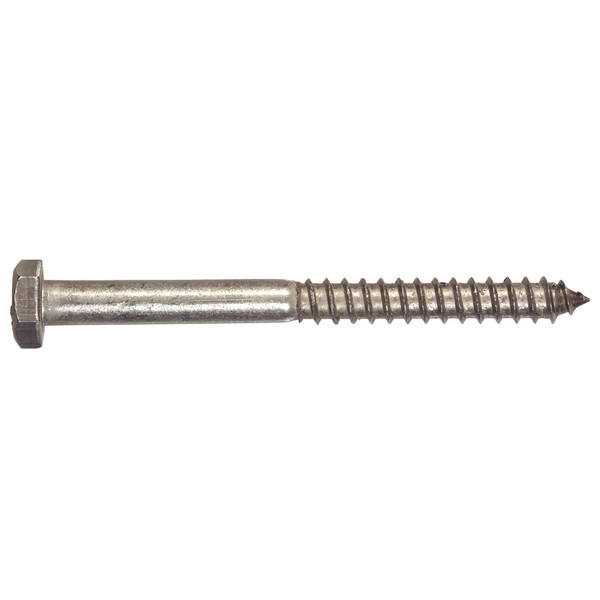 The Hillman Group 3650 1/4 By 2-1/2-Inch Lag Screw Stainless Steel, 5-Pack