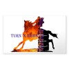 CafePress Turn 'N Burn Rectangle Sticker Rectangle Bumper Sticker Car