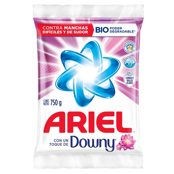 Ariel Detergente En Polvo Con Un Toque De Downy, 750g , color