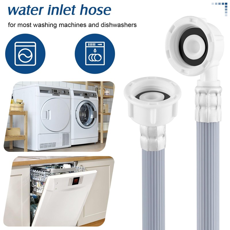 twoonto Washing Machine Cold Water Inlet Pipe, 1M Universal Inlet