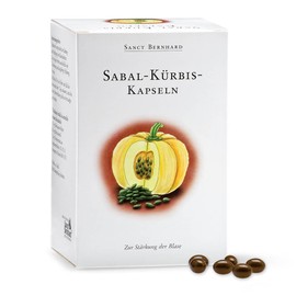 Sanct Bernhard Sabal Pumpkin Capsules with Saw Palmetto Extract and Polyunsaturated Fatty Acids, 300 Capsules