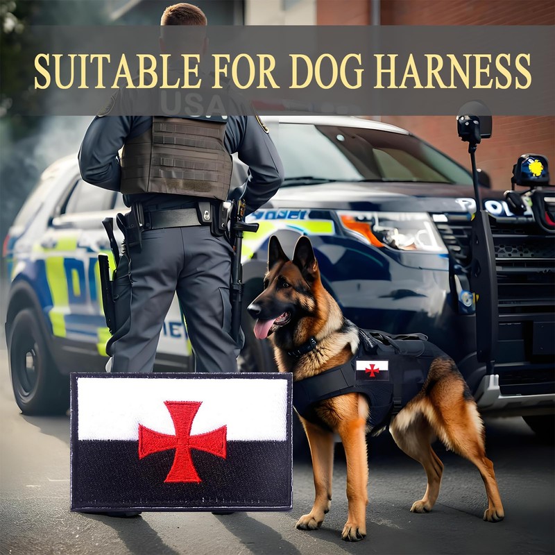 EmWoot 2PCS Knights Templar Patches Knight Patch Knights Embroidered Morale