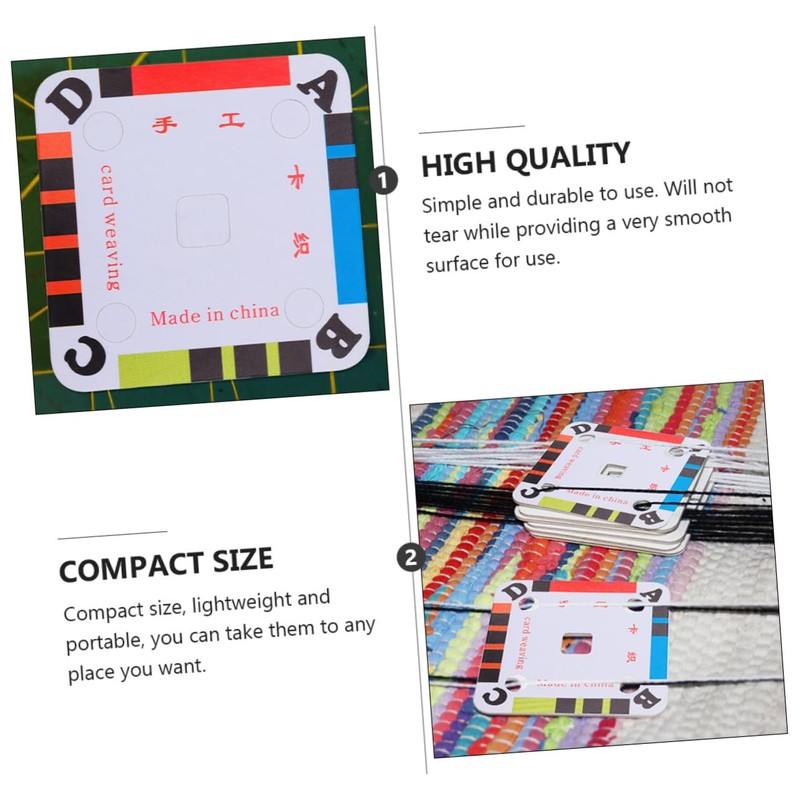 OHPHCALL 200pcs Weaving Cards Cards Set Weaving Tablet Craft Paper