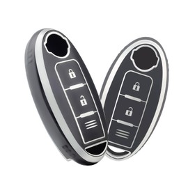 OFFCURVE Key Case Car Key Cover Key Case Protective Cover for Nissan X-Trail T31/T32 Qashqai J10/J11 Juke Micra March Note Pulsar Cube Leaf Roadster Infiniti FX35/Q50