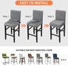 Bar Stool Covers Set of 4, Stretch Removable Plaid Barstools