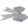 DECOLINE Glitter Bow L - Pack of 3 Silver