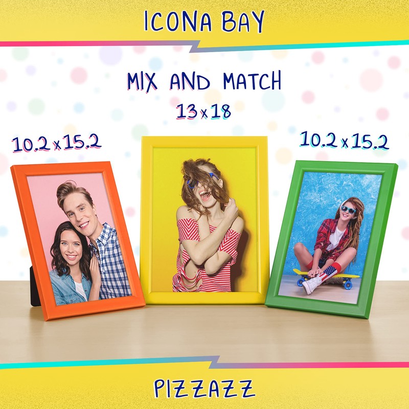 Icona Bay 13 x 18 Picture Frames, Coloured Solid Wood