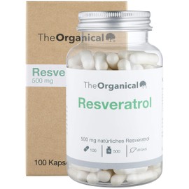 TheOrganical Trans Resveratrol Capsules, 100 Capsules with 500 mg Premium Resveratrol, Made in Hamburg