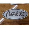 Peterbilt gray/chrome OEM replacement peterbilt decal emblem genuine oem size