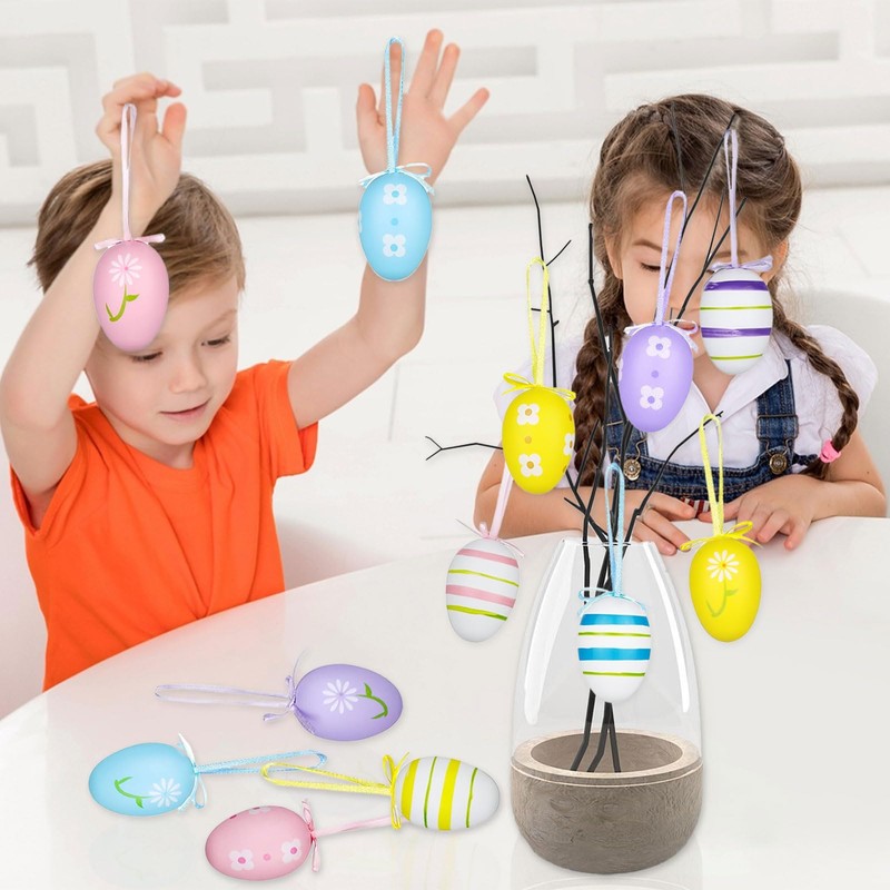 XQMMGO Pack of 12 Easter Eggs, Plastic Easter Eggs, Easter