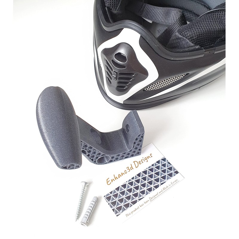 Enhanc3d Designs Motorcycle Helmet Wall Mount - Helmet Holder Wall