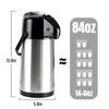 Ratrabas Upgraded Airpot Coffee Carafe with Double Pump - 84oz/2.5L
