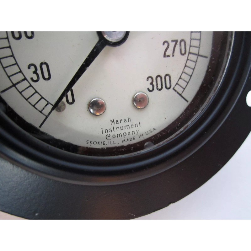 Marsh NEW Vintage Marsh Instrument Vacuum Pressure Gauge 0-300 PSI