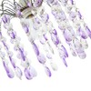 Contemporary Waterfall Designed Pendant Light Shade with Lilac and Clear