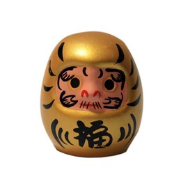 FANCYPUMPKIN Japanese Dharma Feng Shui Basics Lucky Gifts Fortune/Wealth Decorating Small Ornament 5CM, Golden