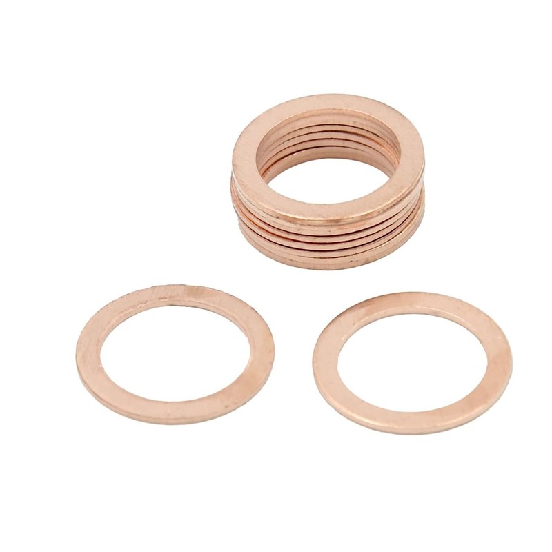 10pcs Copper Crush Washers Flat Car Sealing Gaskets Rings M16