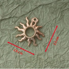 Ruwado 30 Pcs Sun Charms Hollow Metal Vintage Celestial Pendants Beads for Jewelry Making Kit Finding Supplies Bracelets Necklace Earring Key Chain DIY Crafting Project (KC Gold)