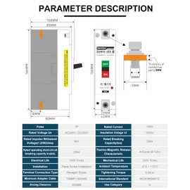 DIHOOL Main 160 Amp DC Circuit Breaker, 240V Battery Disconnect Switch, Master Switch for Car RV Marine Boat Truck Trolling