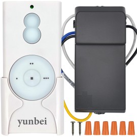 RCS213-A Universal Ceiling Fan Remote Control Kit Replacement for Hand-Held Remote Control System RCS223 RCS223L,w/Remote & Receiver for Most 3-Speed 120V AC Ceiling Fan TR110A RCS213 KUJCE10007