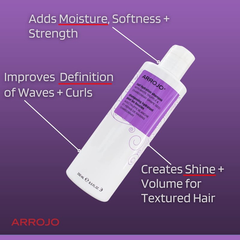 ARROJO Curl Hydration Shampoo, 8.5 Fl Oz