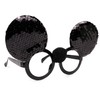 Needzo Round Mouse Ear Glasses, Plastic Frame with Reversible Sequins