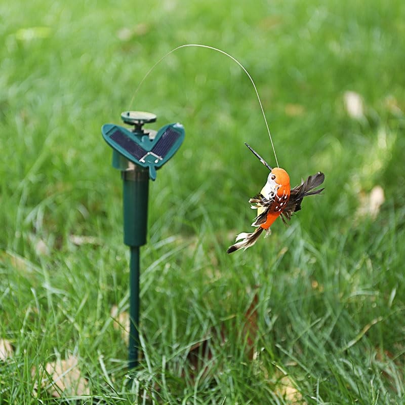 NOIAFZY 5Pcs Solar Yard Stake Fluttering Insects Solar or Battery
