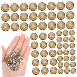 Healeved Nail Art Rhinestones Crystal Rhinestones Bulk Manicure Charms for Women Hotfix Gems Round Glass Nail Decor