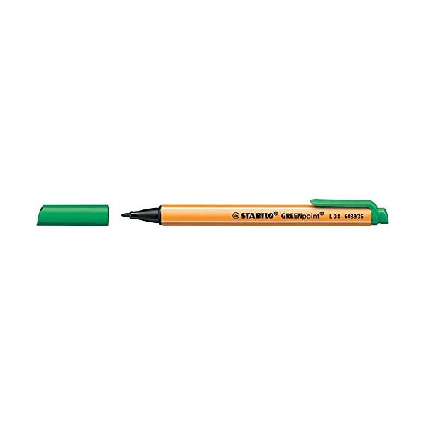 Stabilo Greenpoint® Fibre-Tip Pen Bullet Tip Line Width Approx. 0.8