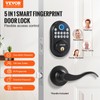 VEVOR Fingerprint Door Lock with Level Handles, Fingerprint/Keypad Code/Key, One-Time