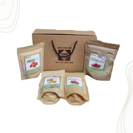 Garurang Strawberry Yuzu Bokbunja Pomegranate Powder Set / 딸기 유자 복분자 석류 가루 세트