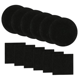 Abakoo Compost Bin Filters, 12 Pack, Activated Carbon Filters for Kitchen Compost Pail Filters Replacement for 1/1.3 gallon compost bin, 6 Round and 6 Square 6.5 inch Diameter Measures 4.65 inch