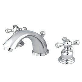 Kingston Brass KB971X Victorian Widespread Lavatory Faucet with Cross Handle, Polished Chrome, 8-Inch Adjustable Center