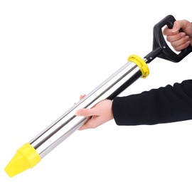 DAFEIKE Mortar Gun Grout Gun Cement Caulk Gun Stainless Steel Lime Caulking Gun Brick Pointing Tools with 5 Nozzles