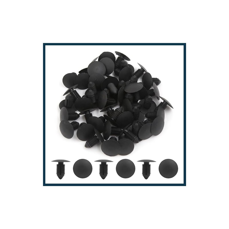 TUCKBOLD 100pcs Plastic Rivets Fastener Fender Bumper Push Clips 11mm