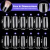 240pc Medium Gel Nail Tips Square Fake Nails Clear Press