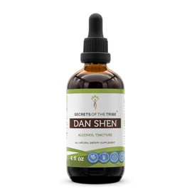 Secrets of the Tribe Dan Shen Tincture Alcohol Tincture Extract, Red Sage (Danshen, Salvia Miltiorrhiza) Dried Root Tincture Supplement (4 fl oz)