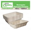 EcoQuality 40oz Disposable Bowls - Rectangular Compostable Sugarcane Fiber Biodegradable