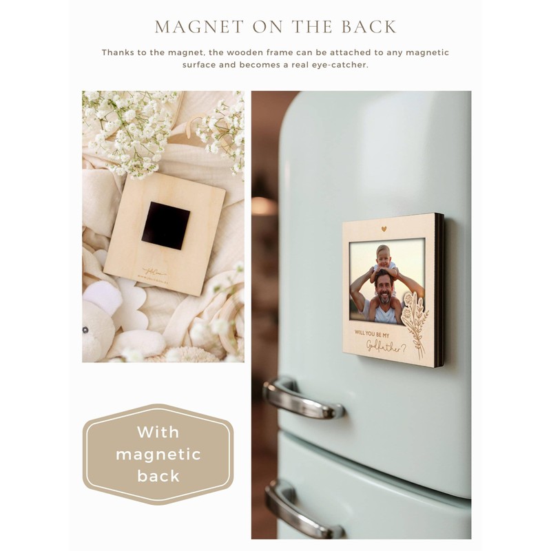 Joli Coon Godfather proposal picture frame - Will you be