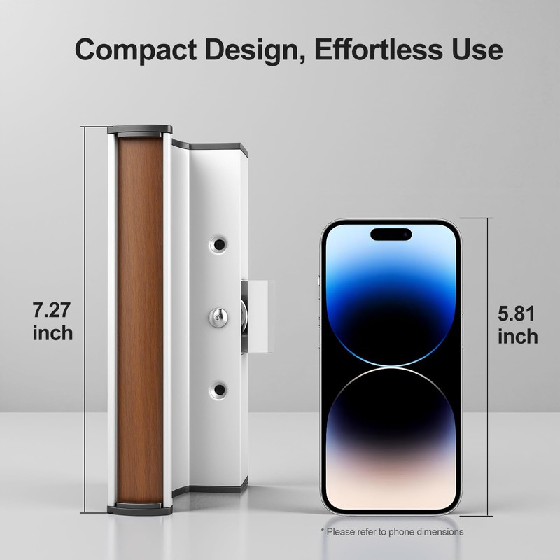 Baomain 3" Hole Spacing C-to-C Sliding Door Handle Set, Surface