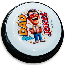 Gifts for Dad and Fathers - 650+ Extra Cheesy Funny Dad Jokes at The Push of a Button - Dad Gifts from Daughter, Dad Birthday Gift, White Elephant Gifts, Novelty Talking Gifts for Men