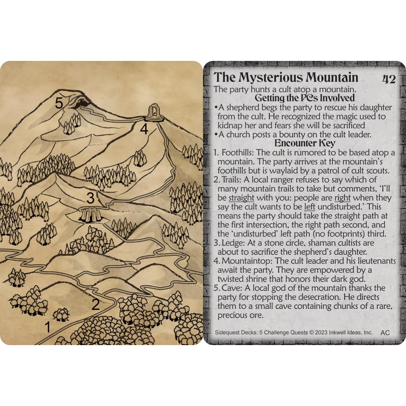 Inkwell Ideas Sidequest Decks: 5 Challenge Quests